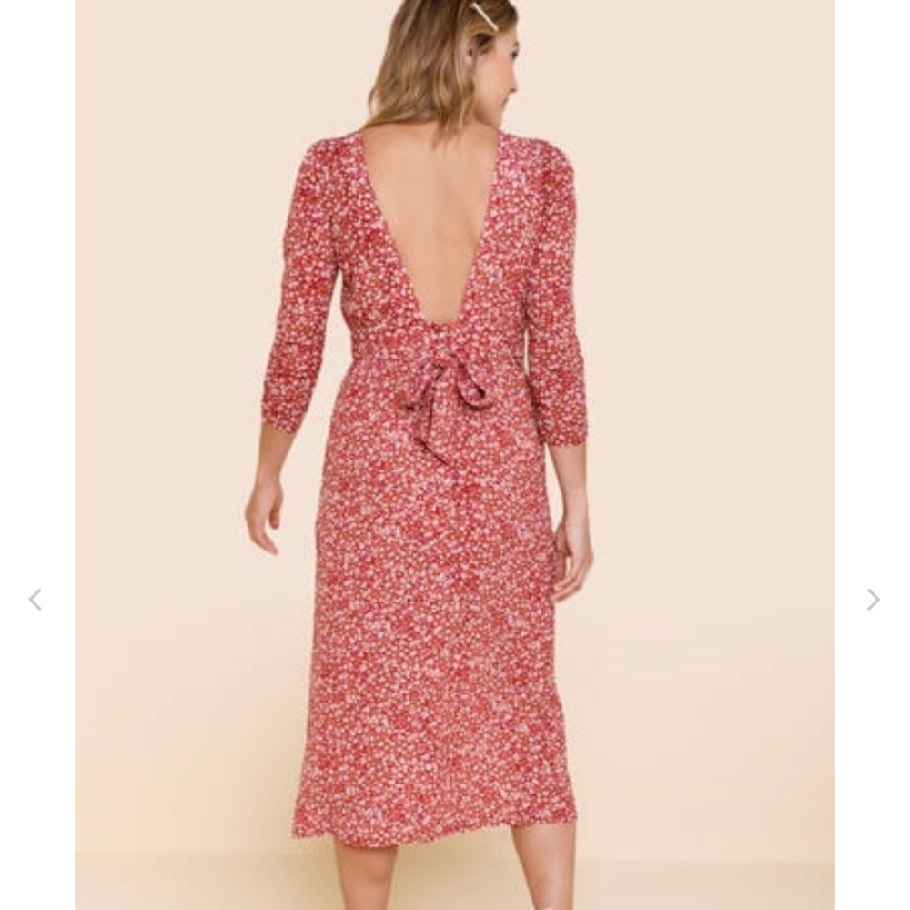 Francesca’s Demetri Floral Prairie Midi Dress. Never worn. New with tags